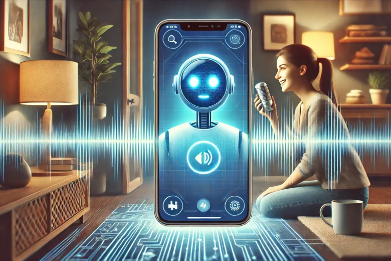 An illustration depicting a futuristic digital assistant